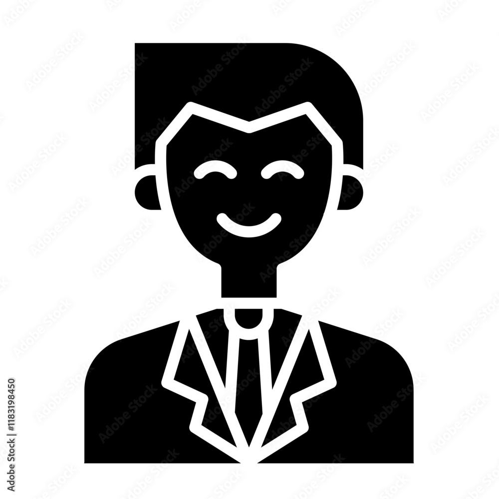 Doctor, pharmacist icon in glyph style Doctor, pharmacist icon in glyph style