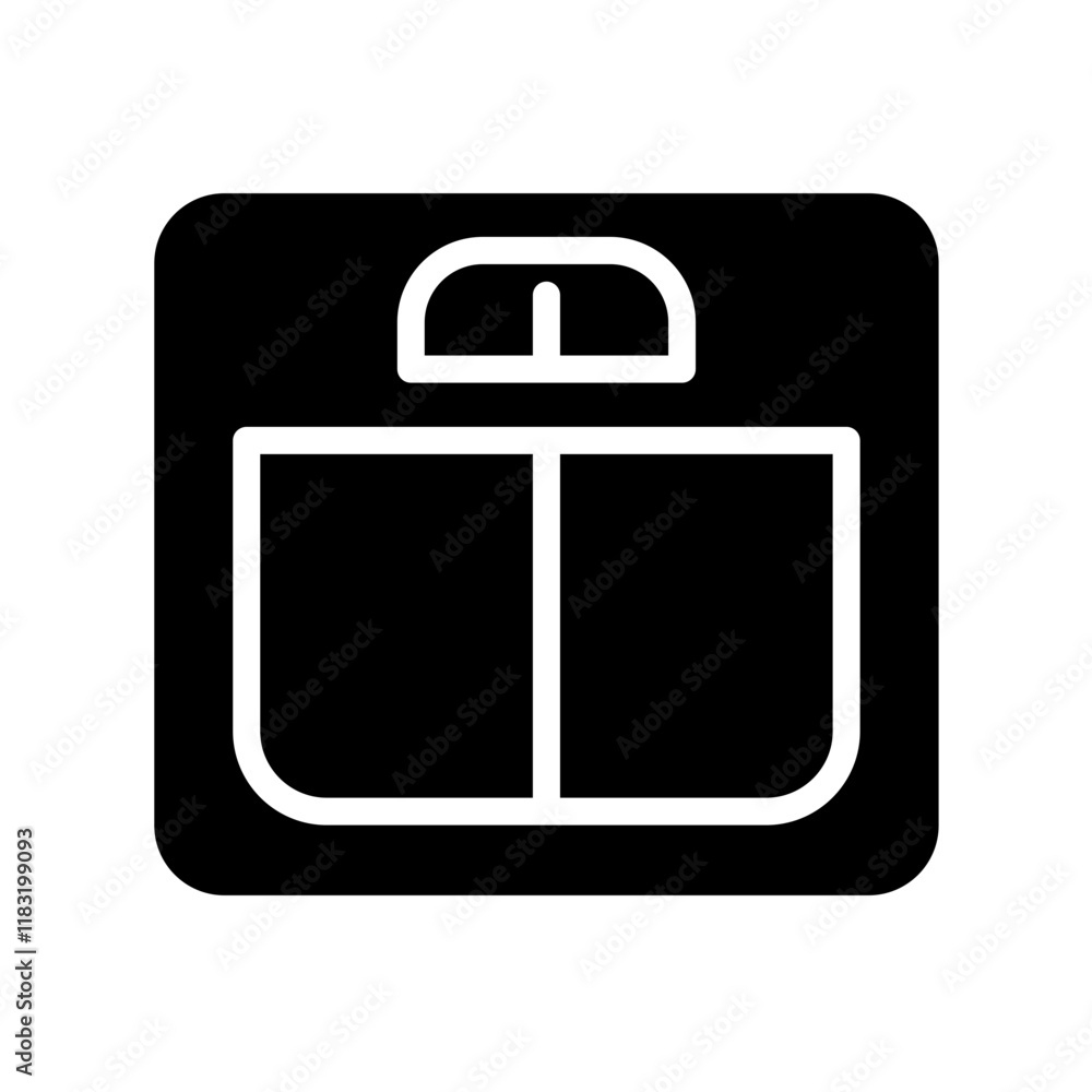 Scale icon in glyph style Scale icon in glyph style