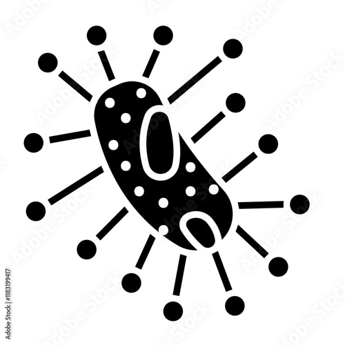 Virus icon in glyph style