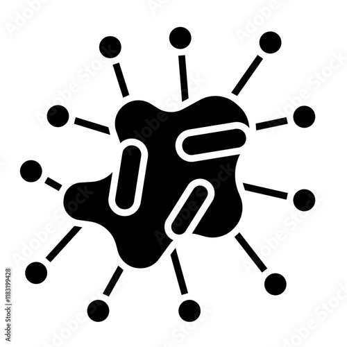 Virus icon in glyph style
