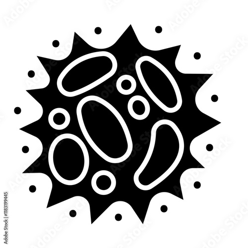 Virus icon in glyph style