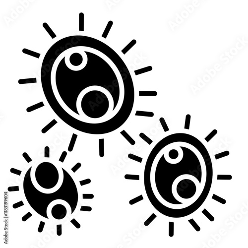Virus icon in glyph style