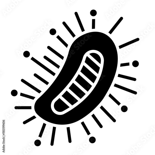 Virus icon in glyph style