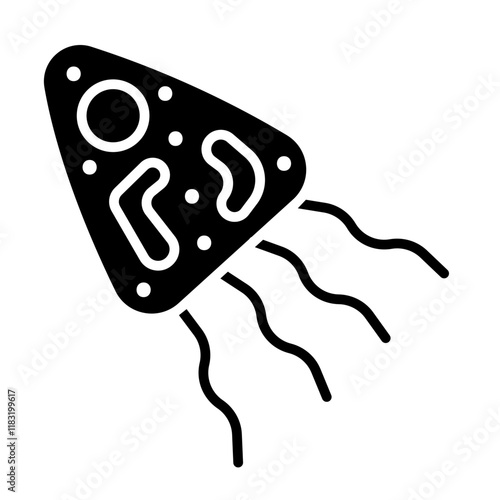 Virus icon in glyph style