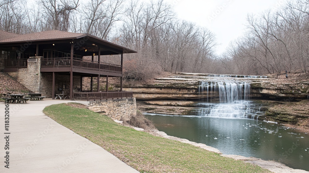 Waterfall Vista Pavilion Scenic Park Nature Retreat Waterfall Vista Pavilion Scenic Park Nature Retreat