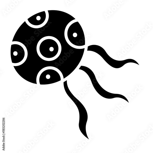 Bacteria icon in glyph style