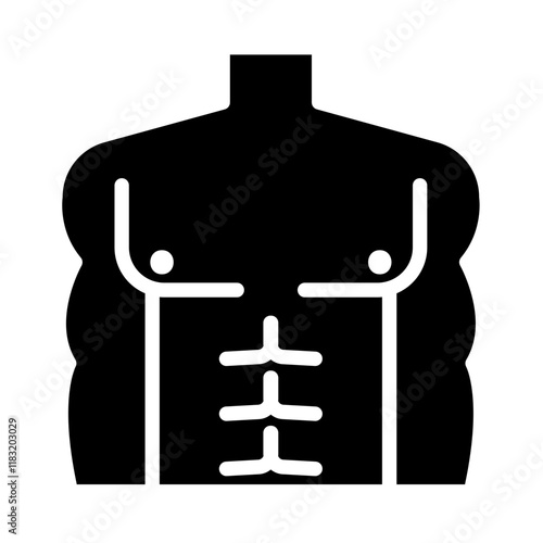 Man body icon in glyph style