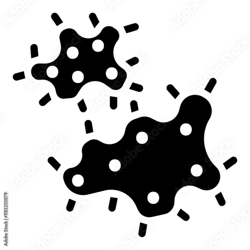 covid-19 icon in glyph style