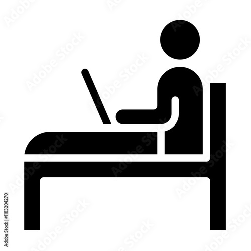 work from home icon in glyph style