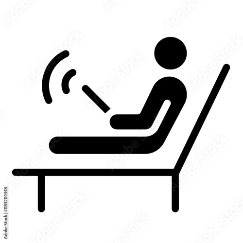 work from home icon in glyph style