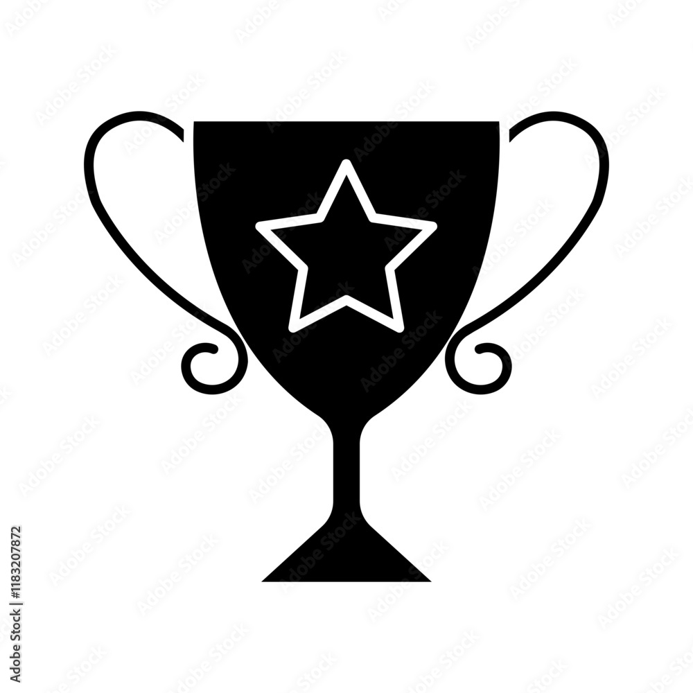 Trophy icon in glyph style Trophy icon in glyph style