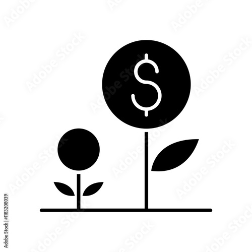 Investment Tree icon in glyph style