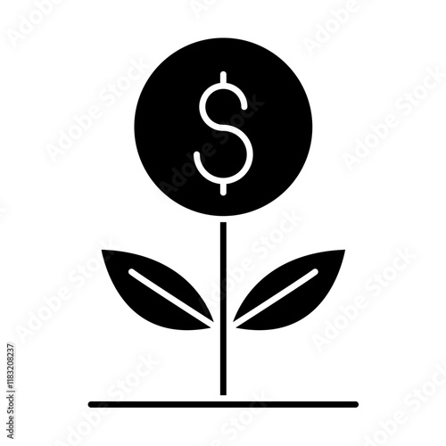 Perk, benefit, profit, invesment icon in glyph style