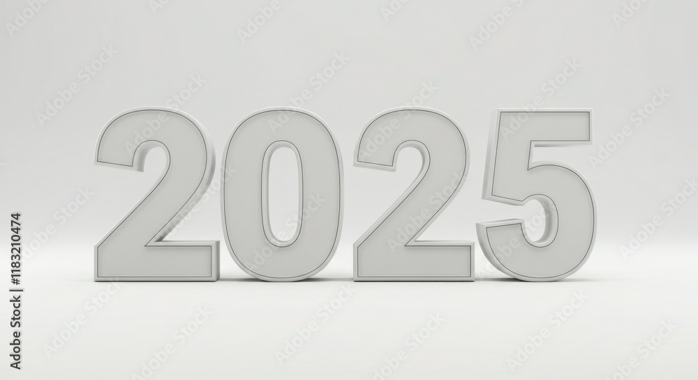 2025 new year 3D text 2025 new year 3D text
