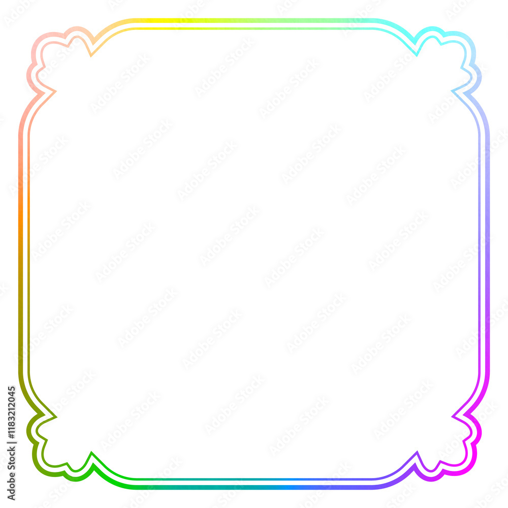 Fototapeta premium ホログラム箔_フレーム_四角