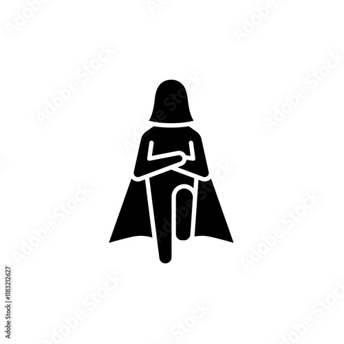 Superwoman icon in glyph style