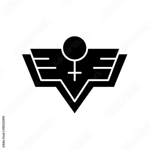 Superwoman Badge icon in glyph style