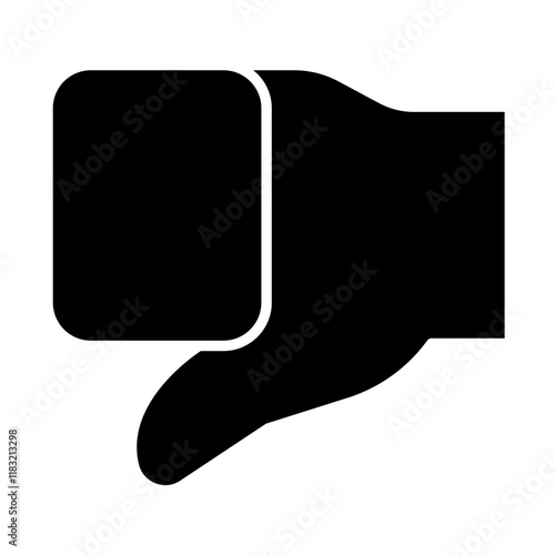 Thumb down icon in glyph style