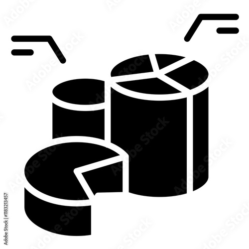 Data Diagram icon in glyph style
