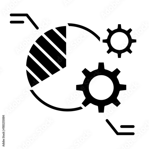 Process icon in glyph style