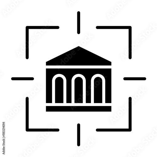 Building target icon in glyph style