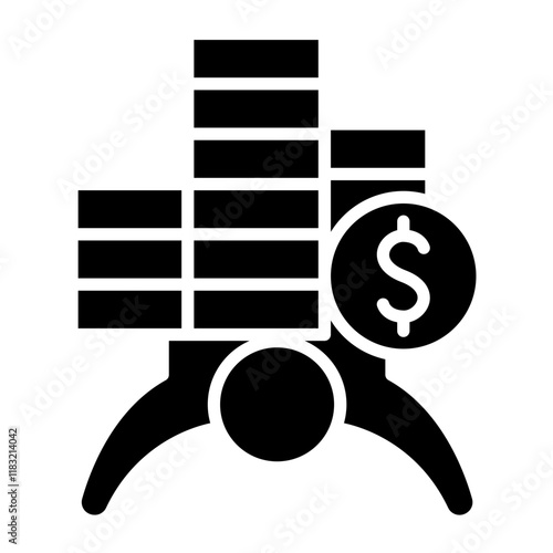 Debt icon in glyph style