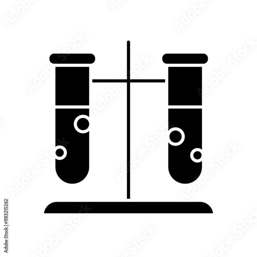 Test tube icon in glyph style