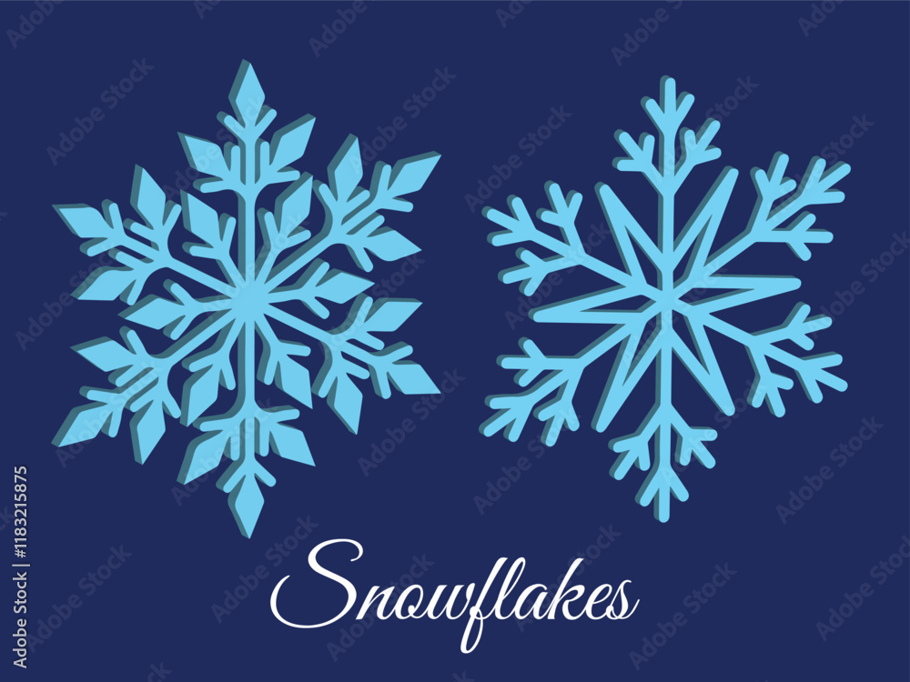 3D Snowflakes Christmas design vector, Snowflakes icons. Snowflakes template. Snow winter. Snowflakes icons. Snowflake vector icon. Eps 10 vector illustration.
3D Snowflakes Christmas design vector, Snowflakes icons. Snowflakes template. Snow winter. Snowflakes icons. Snowflake vector icon. Eps 10 vector illustration.