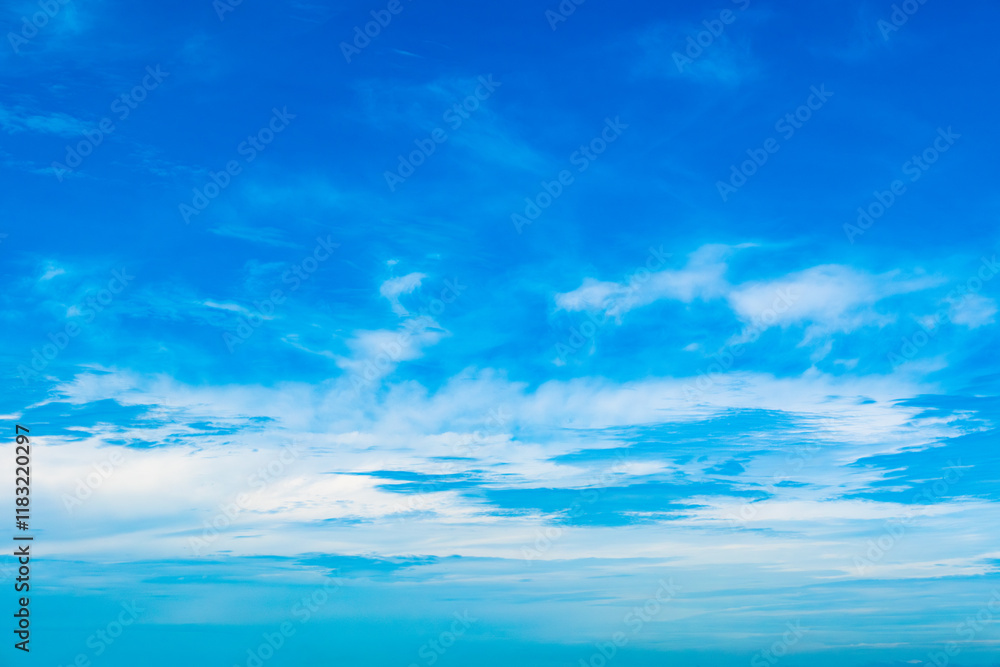 Panorama of cloud clear sky background for summer vacation concept at ocean and summer sea water with sunlight of beautiful cloudy Panorama of cloud clear sky background for summer vacation concept at ocean and summer sea water with sunlight of beautiful cloudy