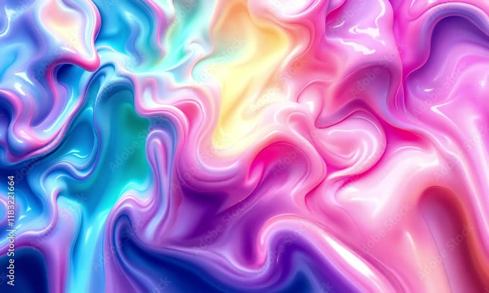 3D Animation of A colorful abstract background with swirling patterns in shades of blue, pink, and yellow. Video background 3D Animation of A colorful abstract background with swirling patterns in shades of blue, pink, and yellow. Video background