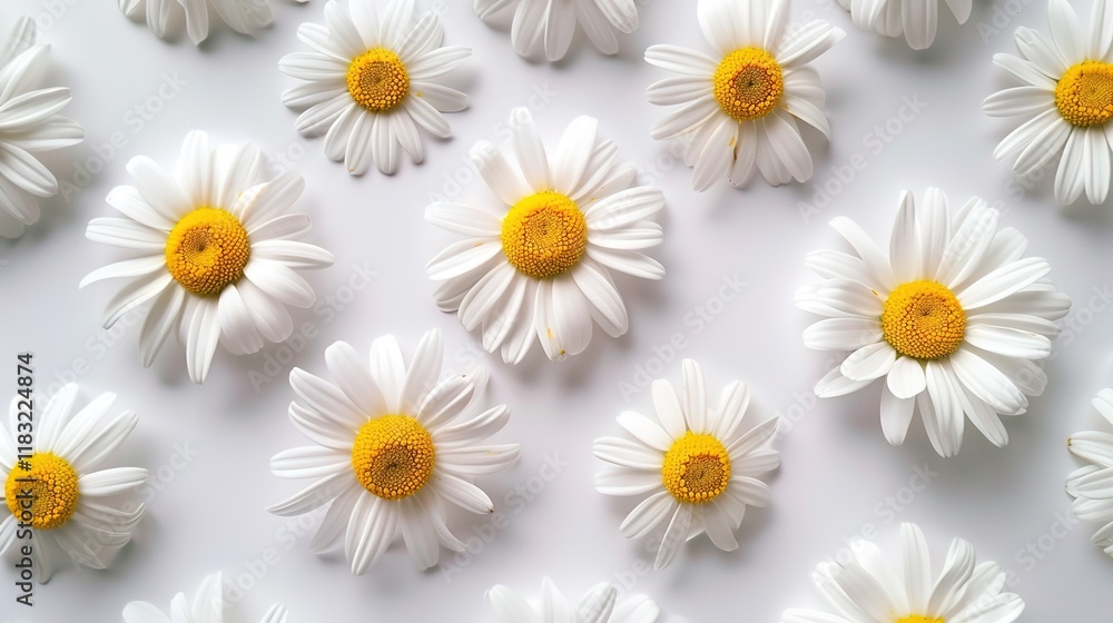 Fototapeta premium daisy seamless pattern wallpaper