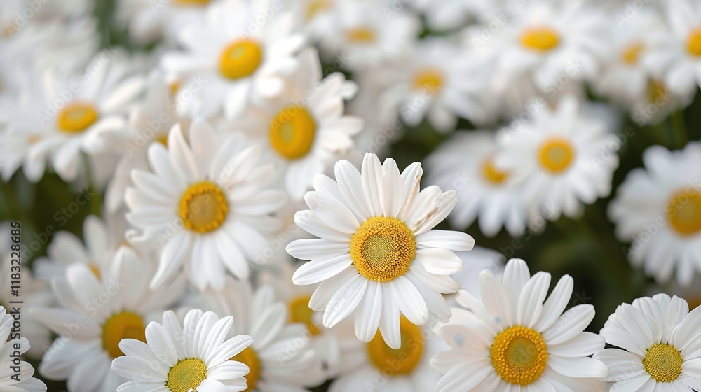 Fototapeta premium daisy seamless pattern wallpaper