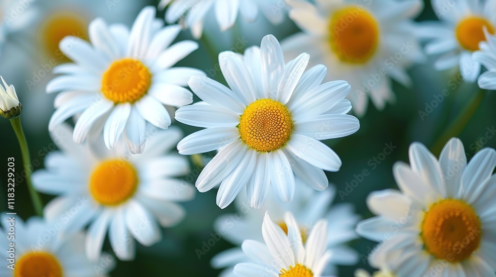 Obraz premium daisy seamless pattern wallpaper