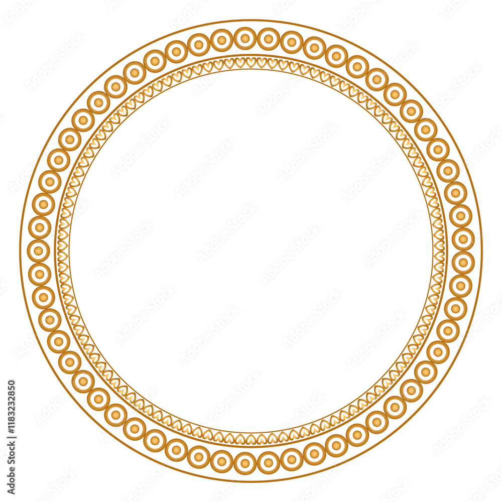 Golden Circle Frame Text Box With Gold Award Ribbon Icon Anniversary Badge Golden Circle Frame Text Box With Gold Award Ribbon Icon Anniversary Badge