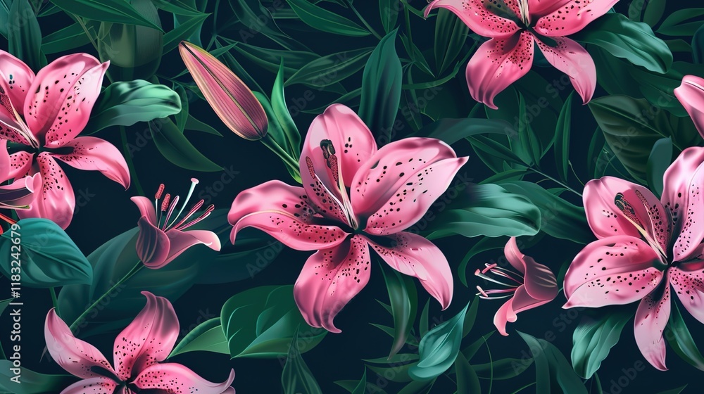 lily seamless pattern wallpaper lily seamless pattern wallpaper
