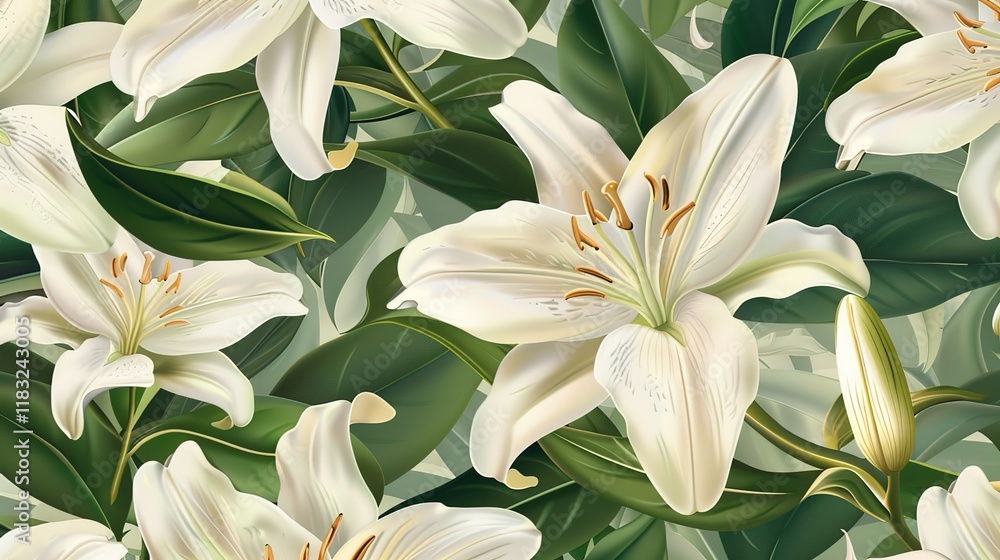 lily seamless pattern wallpaper lily seamless pattern wallpaper