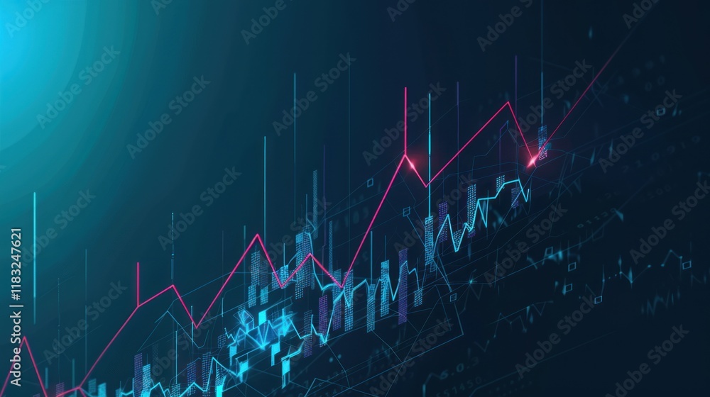 Financial chart background, abstract with uptrend arrow Technology illustration. Financial chart background, abstract with uptrend arrow Technology illustration.