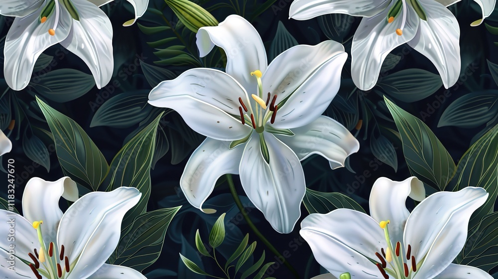lily seamless pattern wallpaper lily seamless pattern wallpaper