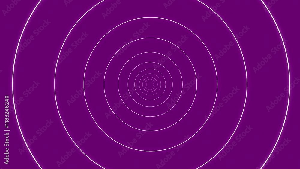 White circles on a pink background. Concentric circles pattern loop White circles on a pink background. Concentric circles pattern loop