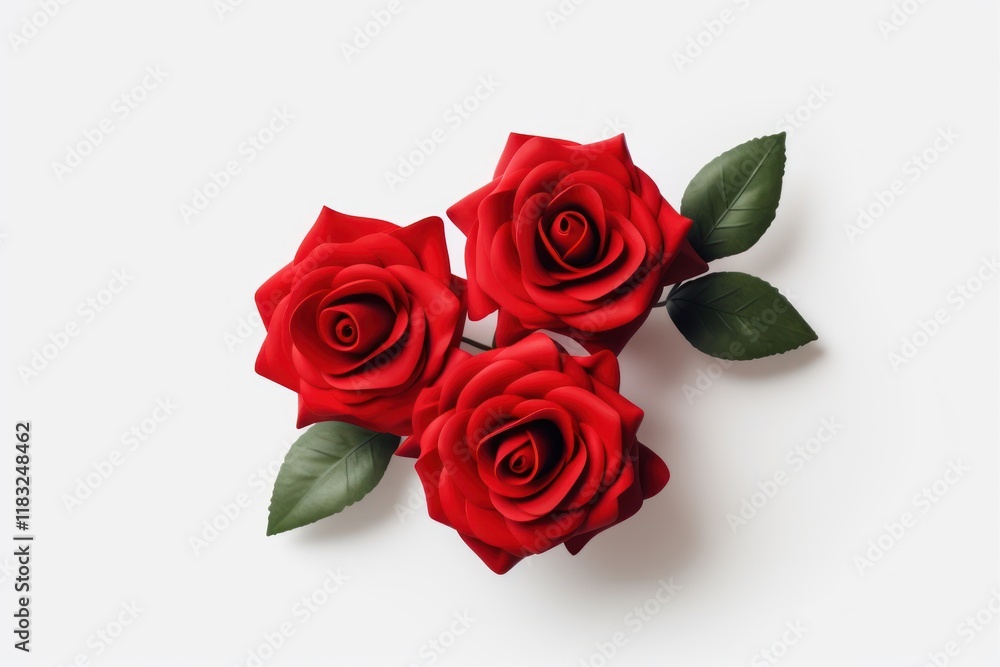 Fototapeta premium First Red Roses Bloom rose flower plant.