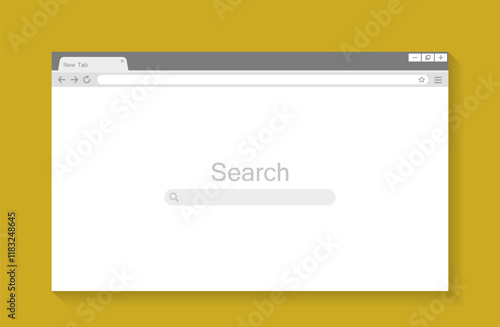 Browser windows empty template mockup set web page