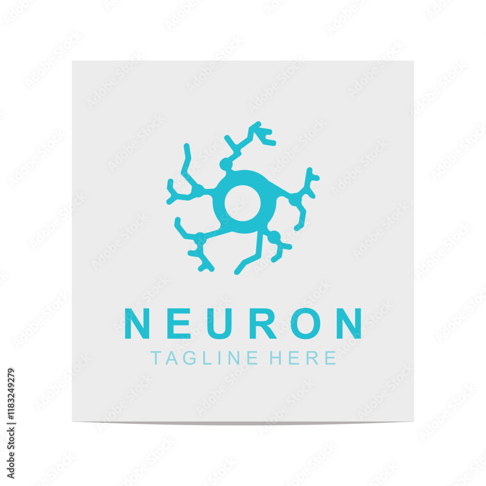 Neuron logo or nerve cell healthy abstract molecule illustration template design Neuron logo or nerve cell healthy abstract molecule illustration template design