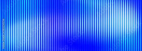 Blue ribbed glass background. Blurred frosted reeded wallpaper. Colored corrugated glass texture for door, window, rooftop. Wavy striped blurry surface overlay. Vector backdrop