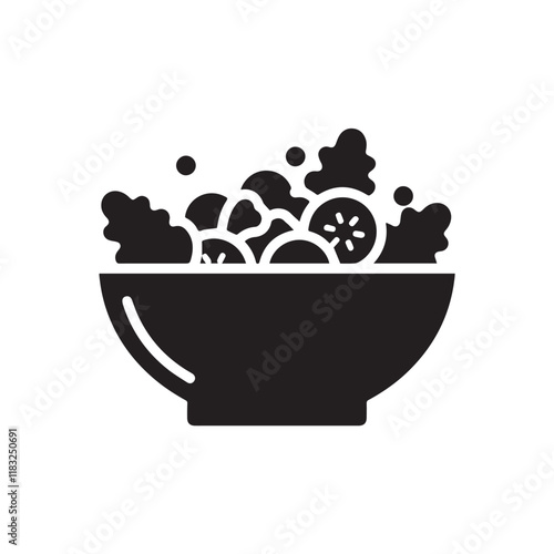 bowl of cereal icon, representing a healthy and nutritious breakfast