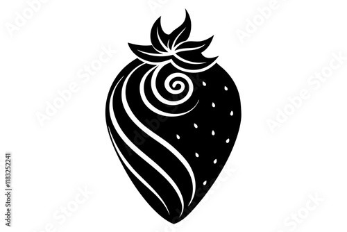 Minty Fresh Delight - Strawberry Swirl Icon for Creative Designs