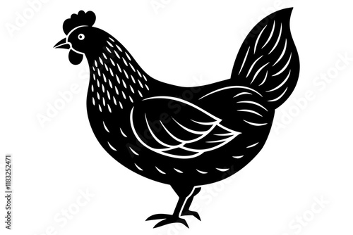 Detailed Hen Vector Illustration