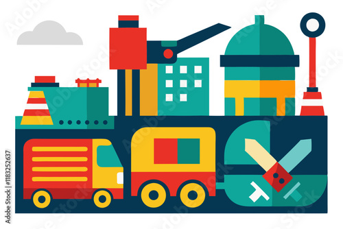 Transportation, Construction & Maintenance Illustrations for Projects