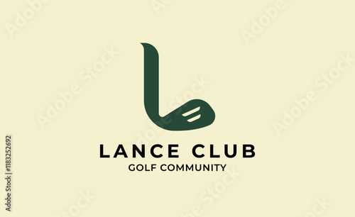 Monogram logo design initial L and Golf. Golf ball, golf stick and sport typography concept. Club and community template design. Club and community template design.