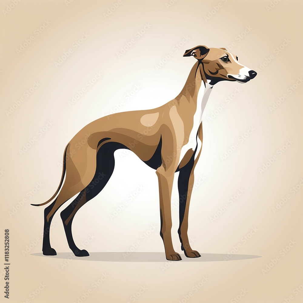 Obraz premium ブラウン毛並みのウィペット