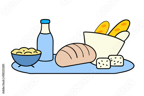 Bread Illustration - Delicious Food and Cuisine Concept